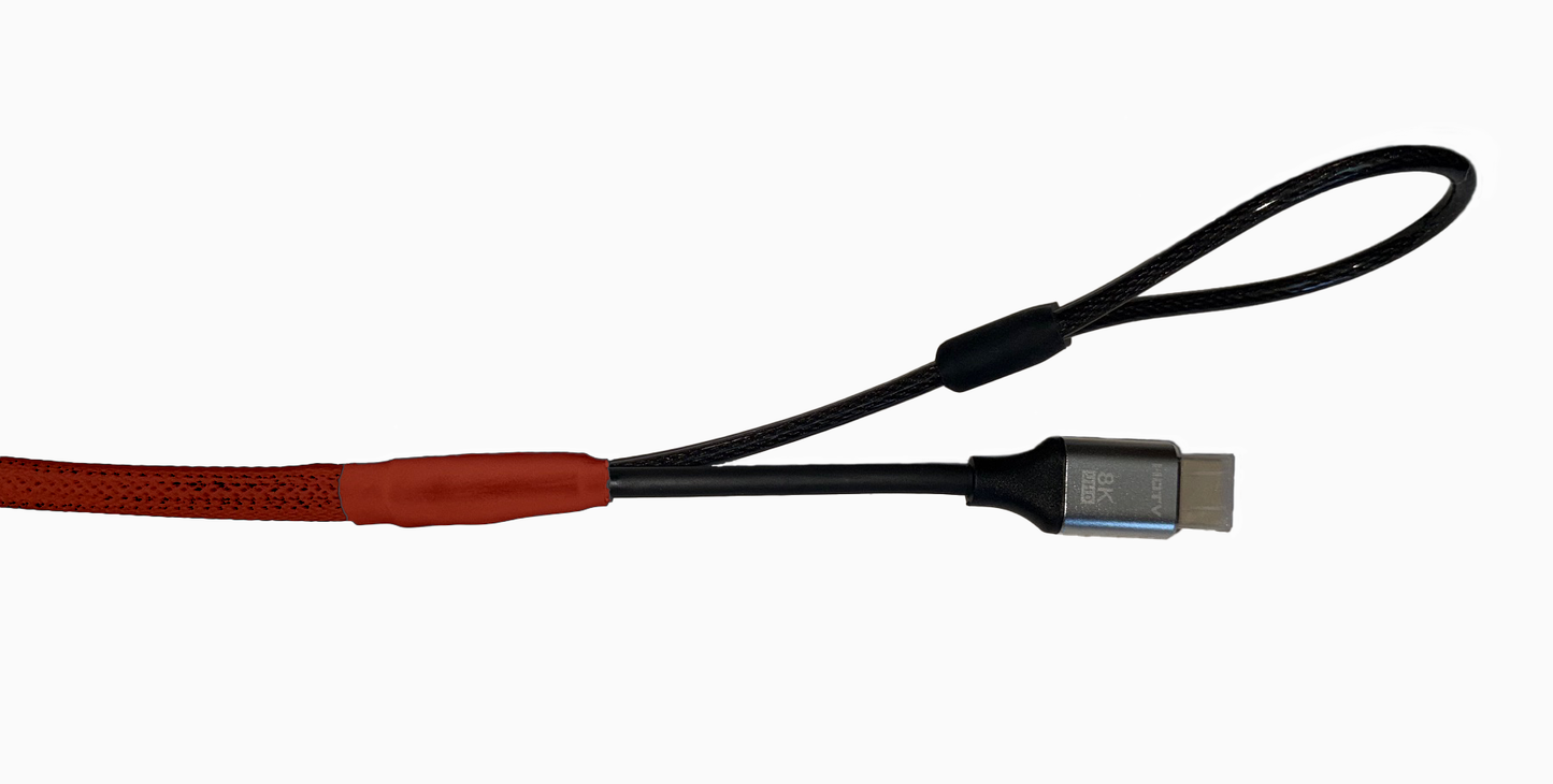 Single Lock (w/Loop) HDMI Security Cable (Red)
