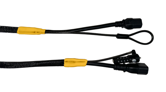 Single Lock (w/Loop) Power Security Cable C14 to C15 (Black)