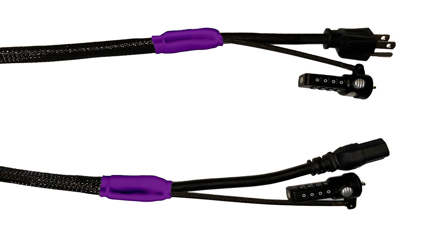 Standard Power Security Cable NEMA 5-15P to C15 (Black)