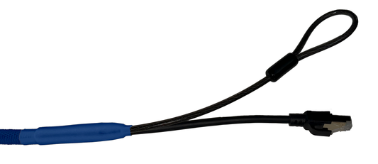 Single Lock (w/Loop) Cat 8 Security Cable (Blue)