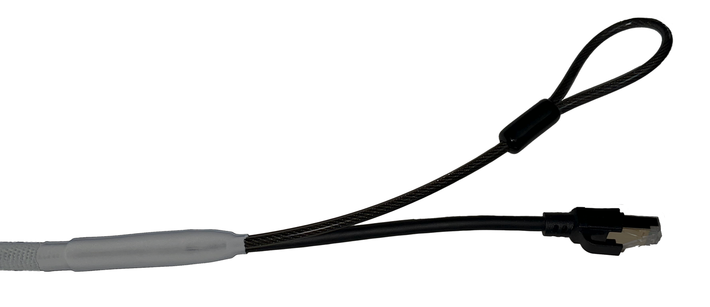 Single Lock (w/Loop) Cat 8 Security Cable (Gray)