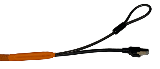 Single Lock (w/Loop) Cat 8 Security Cable (Orange)
