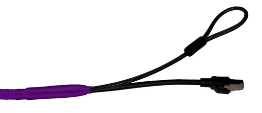 Single Lock (w/Loop) Cat 8 Security Cable (Purple)