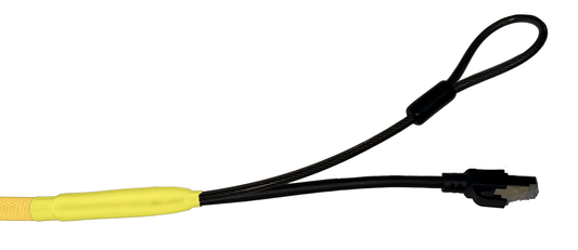 Single Lock (w/Loop) Cat 8 Security Cable (Yellow)