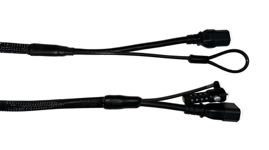 Single Lock (w/Loop) Power Security Cable C14 to C15 (Black)