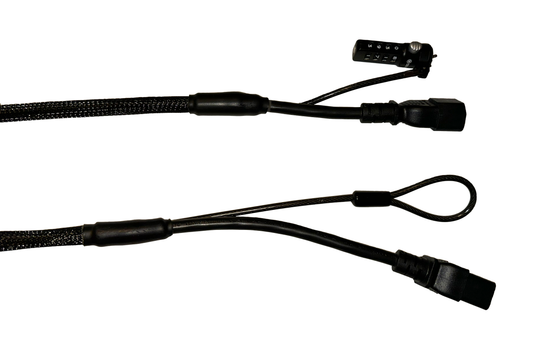 Single Lock (w/Loop) Power Security Cable C14 to C19 (Black)
