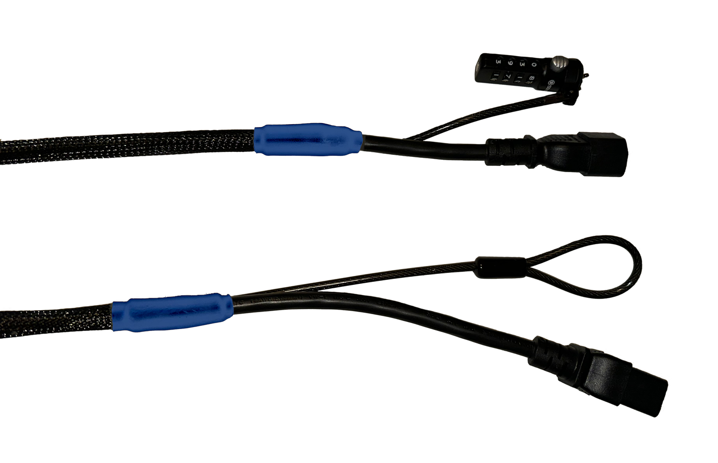 Single Lock (w/Loop) Power Security Cable C14 to C19 (Black)