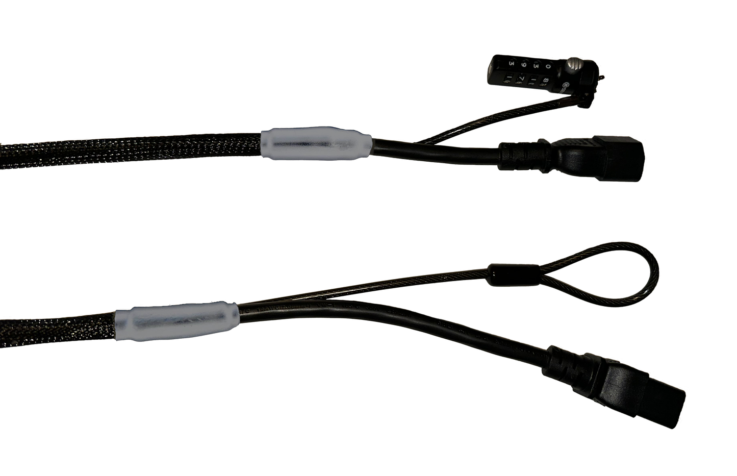 Single Lock (w/Loop) Power Security Cable C14 to C19 (Black)