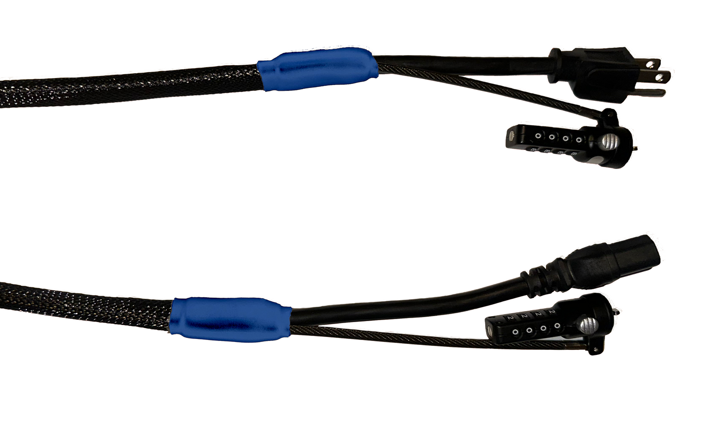 Standard Power Security Cable NEMA 5-15P to C15 (Black)