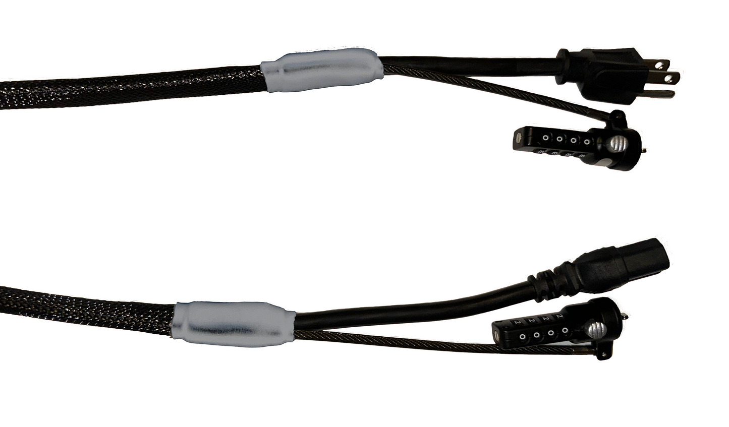 Standard Power Security Cable NEMA 5-15P to C15 (Black)