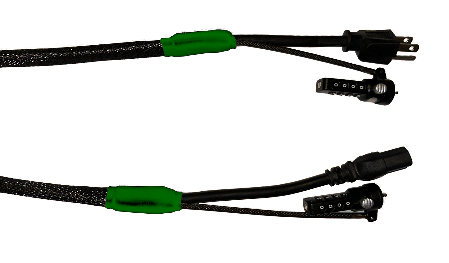 Standard Power Security Cable NEMA 5-15P to C15 (Black)