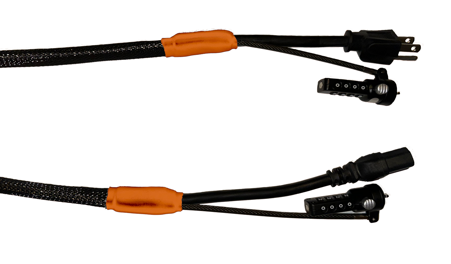 Standard Power Security Cable NEMA 5-15P to C15 (Black)