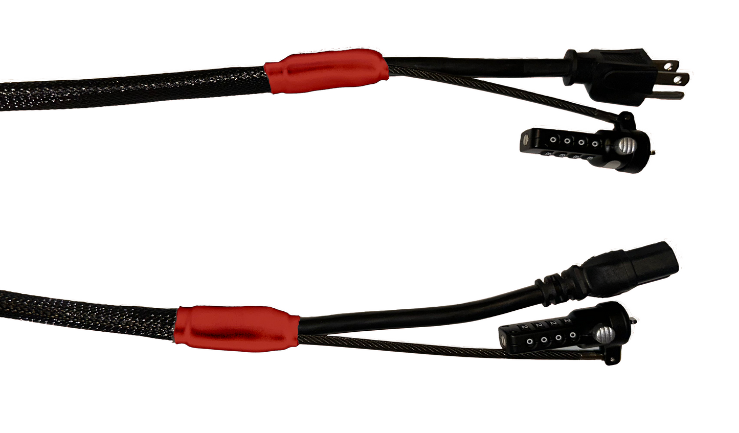 Standard Power Security Cable NEMA 5-15P to C15 (Black)