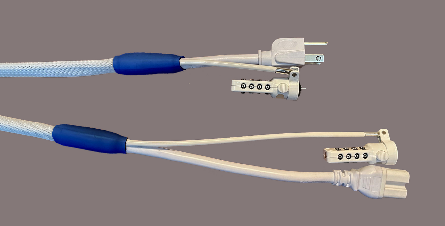 Standard Power Security Cable 5-15P to C15 (White)