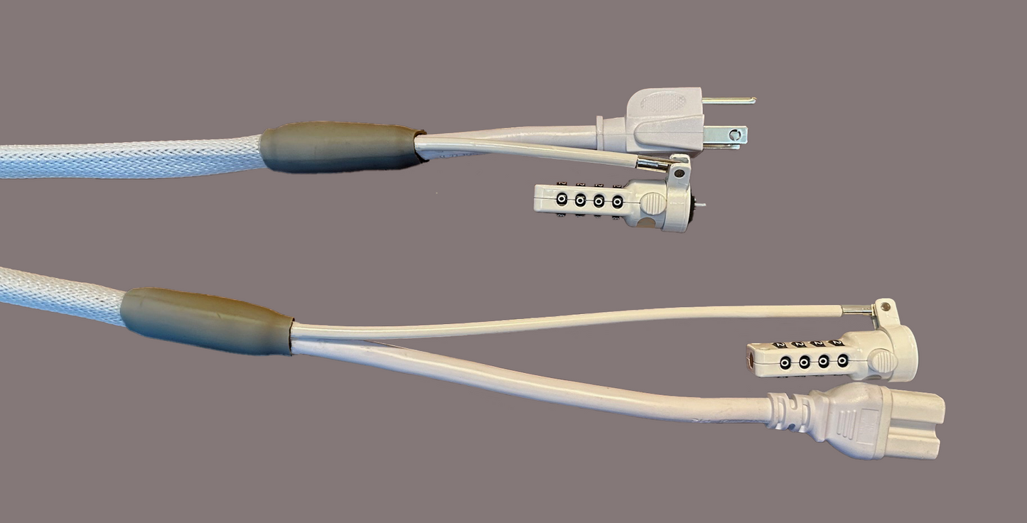 Standard Power Security Cable 5-15P to C15 (White)