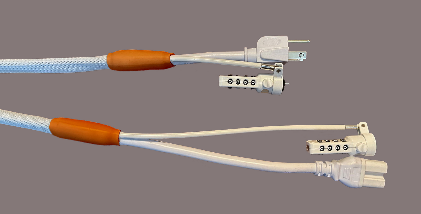 Standard Power Security Cable 5-15P to C15 (White)