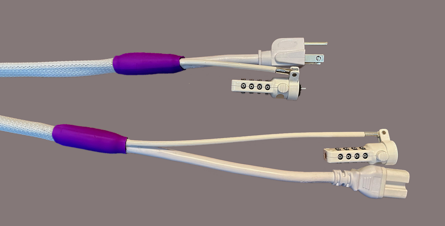 Standard Power Security Cable 5-15P to C15 (White)