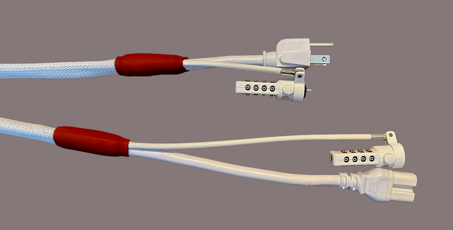 Standard Power Security Cable 5-15P to C15 (White)