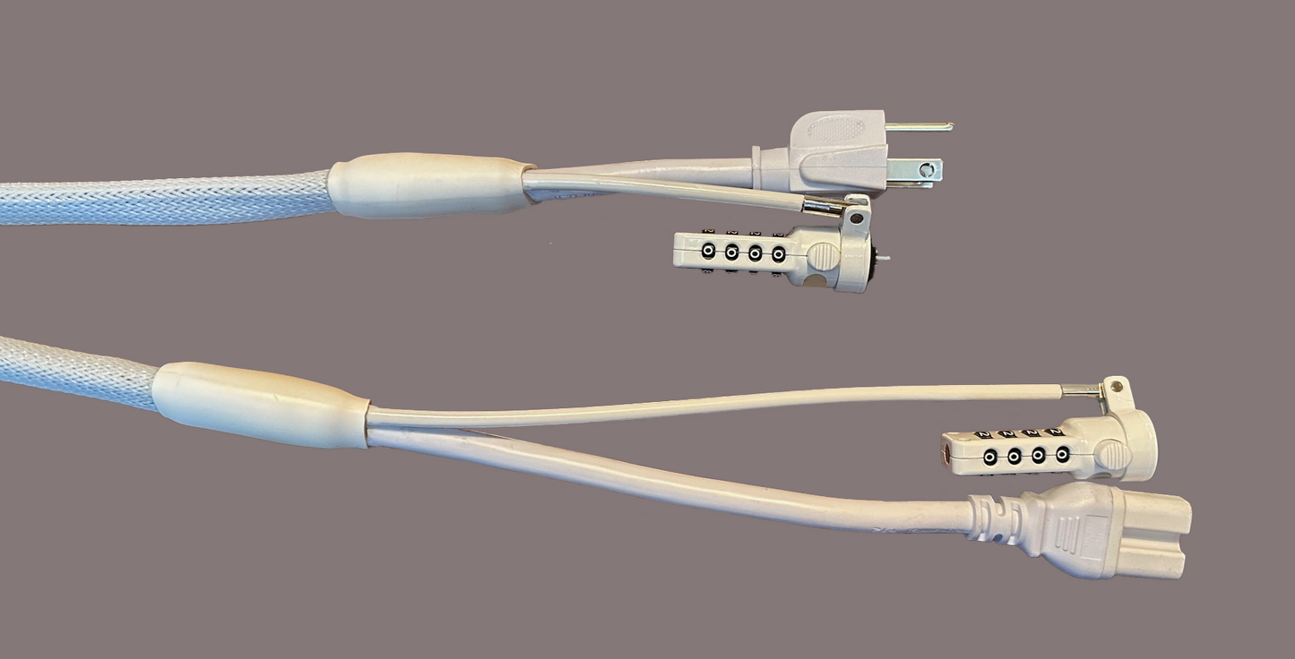 Standard Power Security Cable 5-15P to C15 (White)