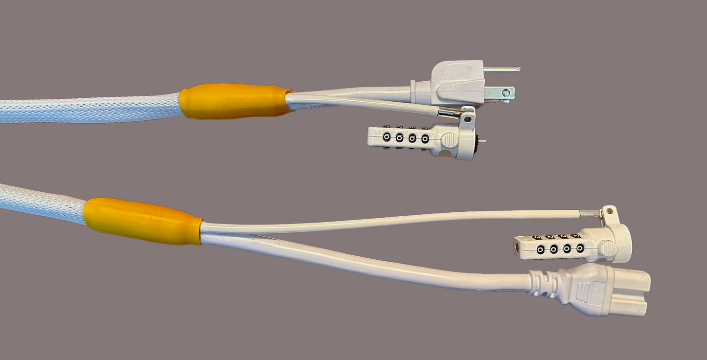 Standard Power Security Cable 5-15P to C15 (White)